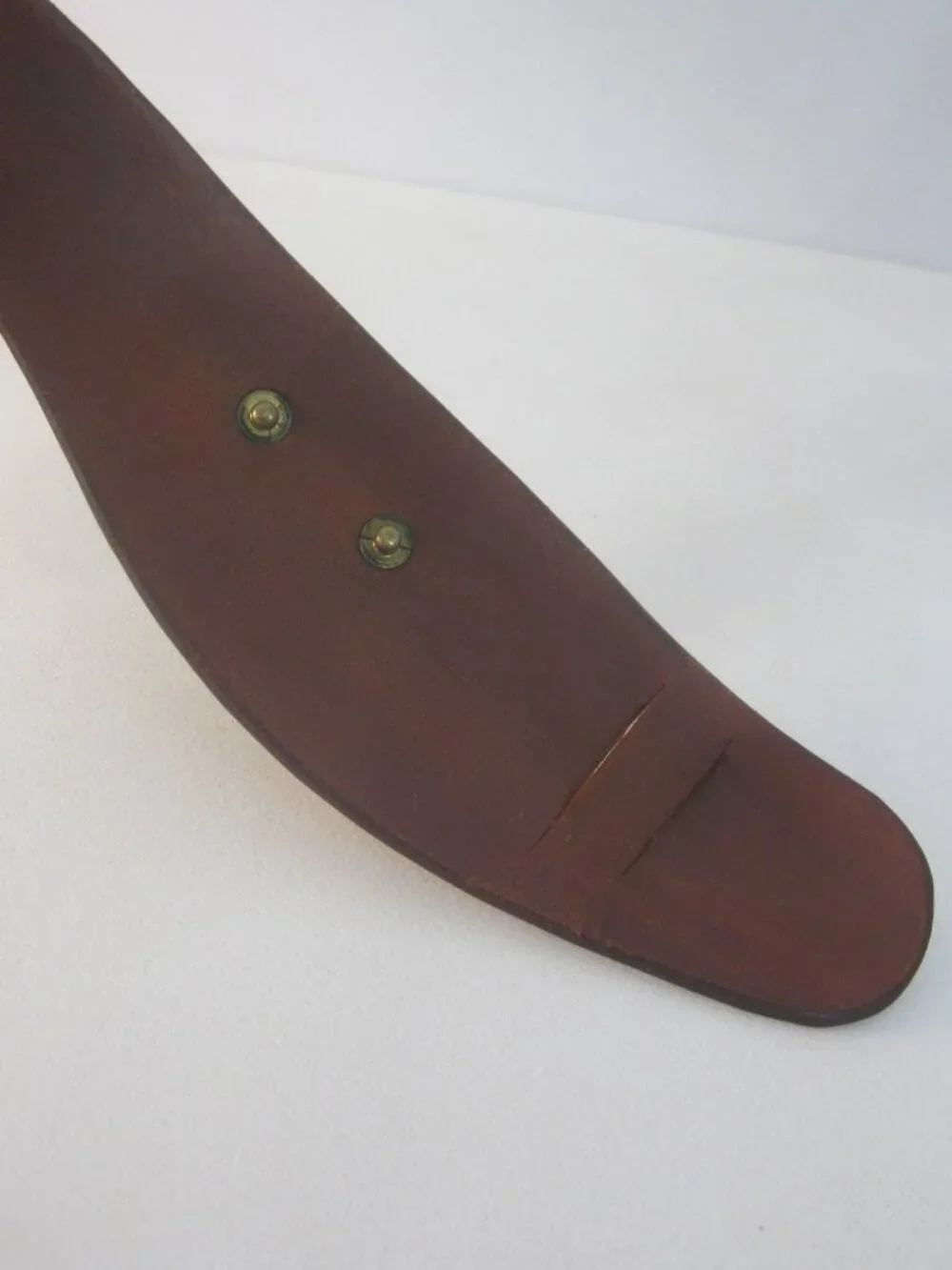 RARE 60s Vintage J.B. Starker Provincetown Handmade Brown Leather Belt XS 24-25